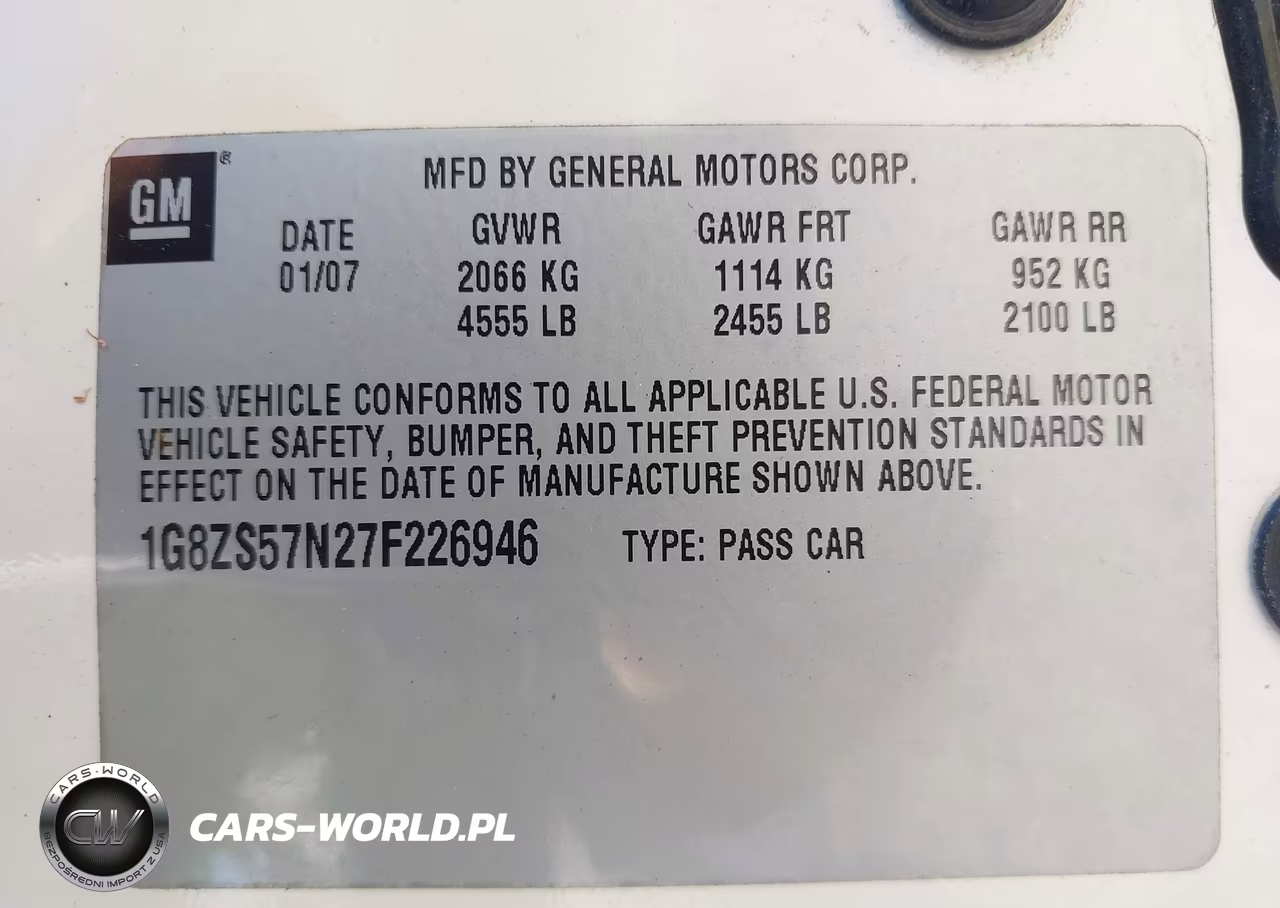 2007 Saturn Aura Xe VIN:1G8ZS57N27F226946 - 9