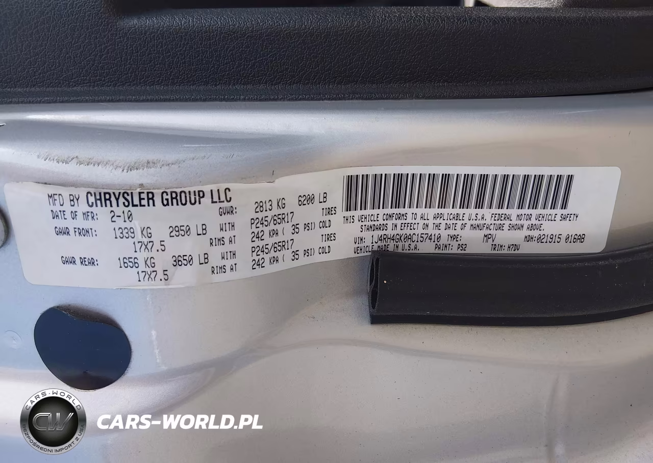 2010 Jeep Commander Sport VIN:1J4RH4GK0AC157410 - 9