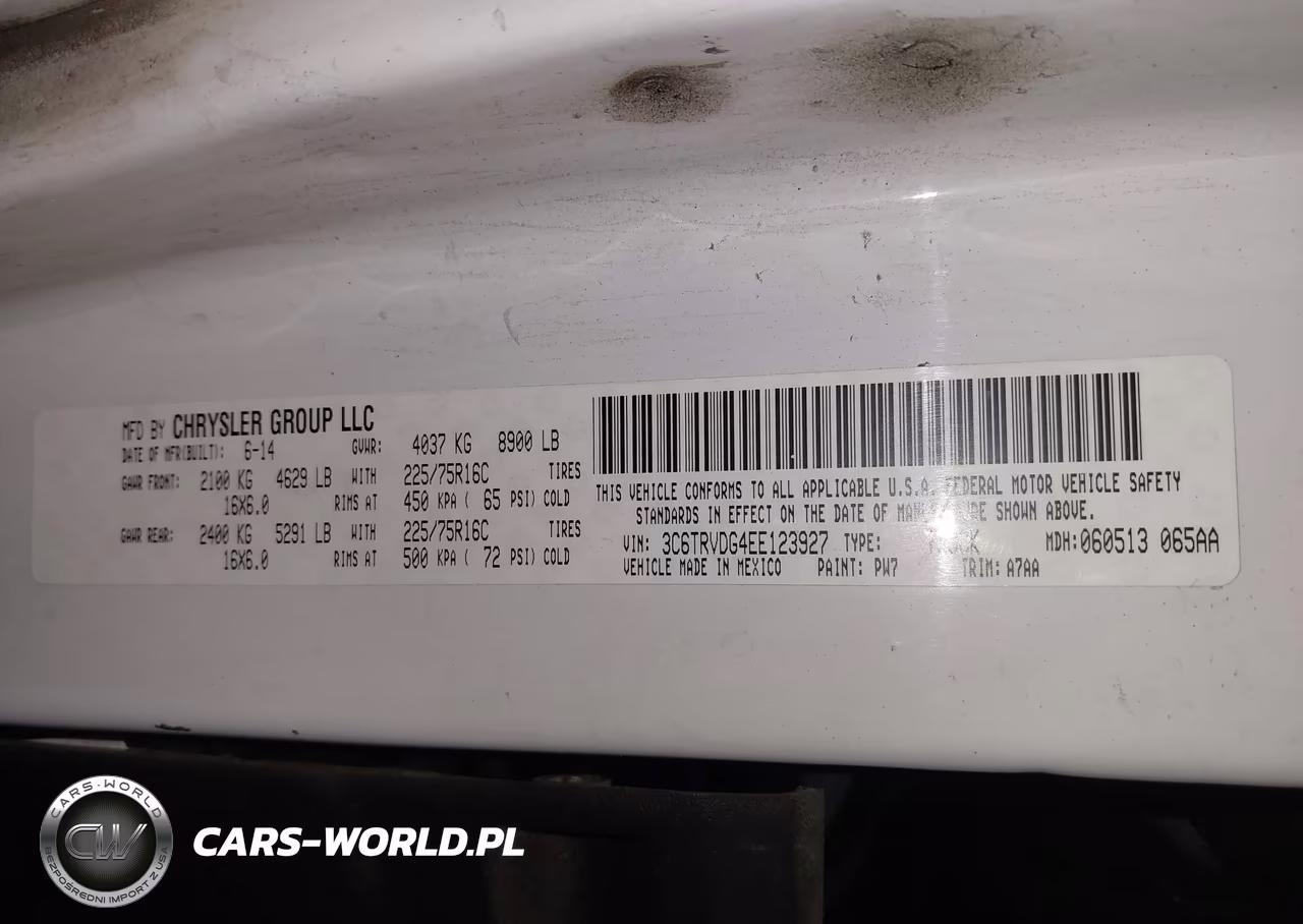 2014 Ram Promaster 2500 High Roof VIN:3C6TRVDG4EE123927 - 9