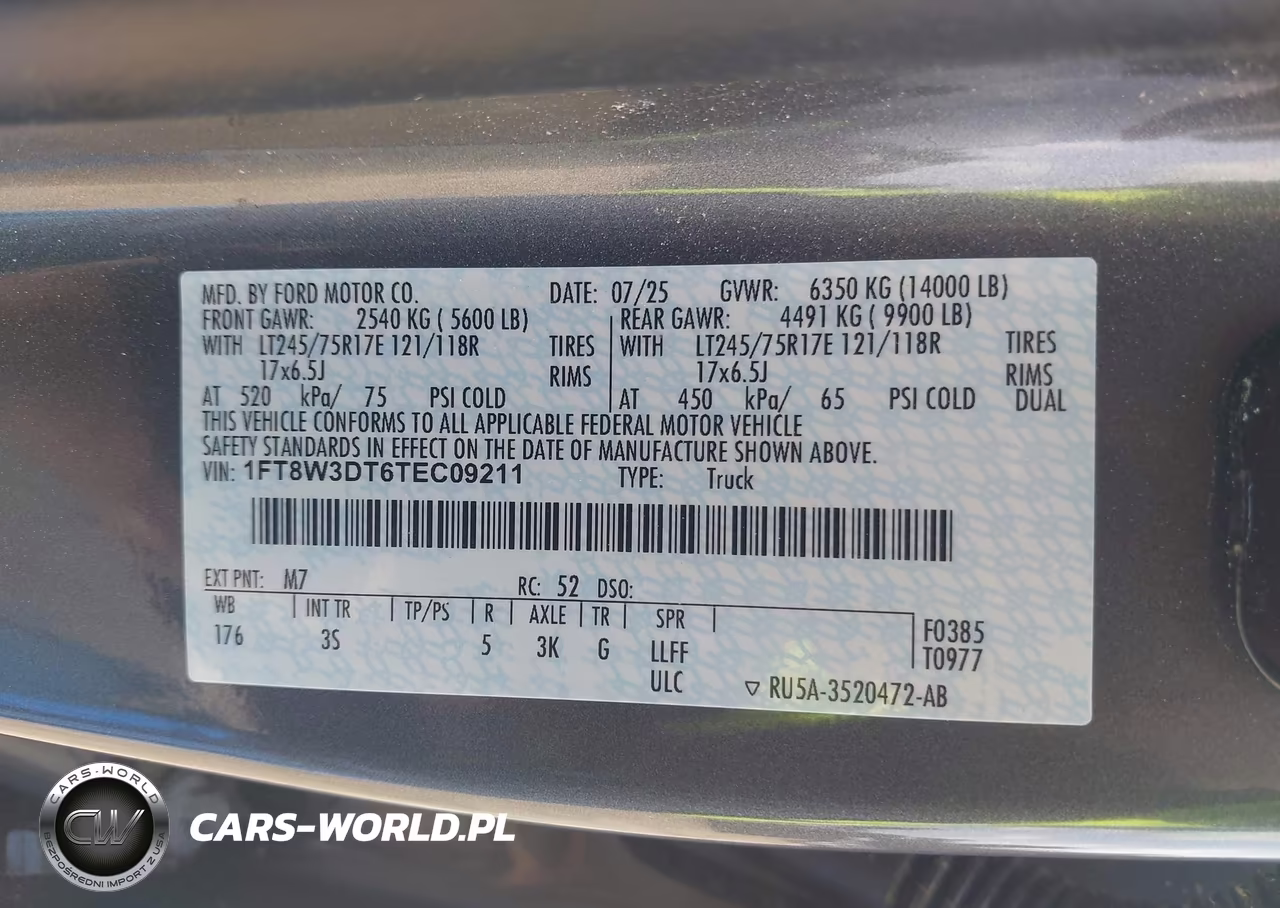 2026 Ford F-350 Xlt VIN:1FT8W3DT6TEC09211 - 8