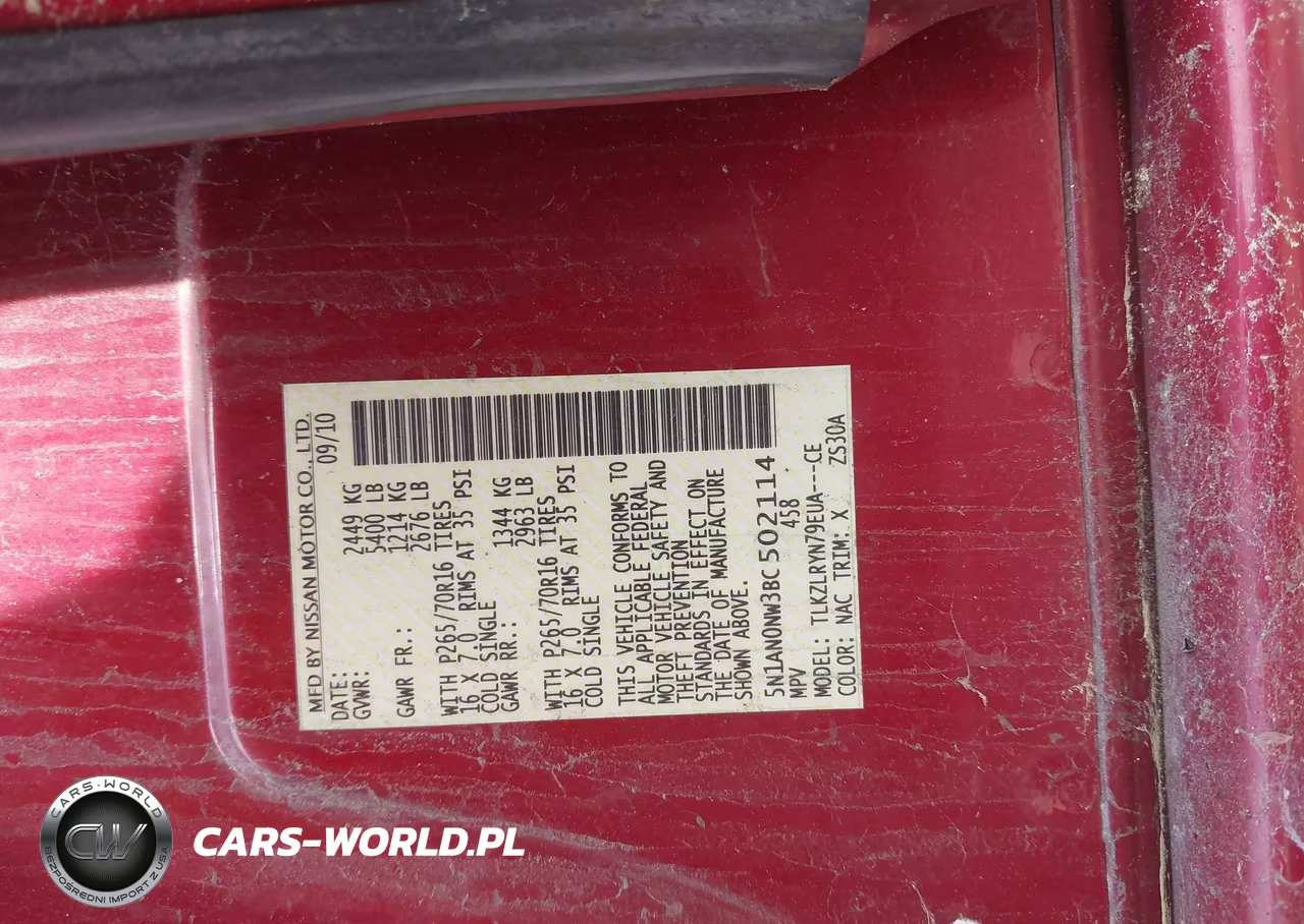 2011 Nissan Xterra S VIN:5N1AN0NW3BC502114 - 9