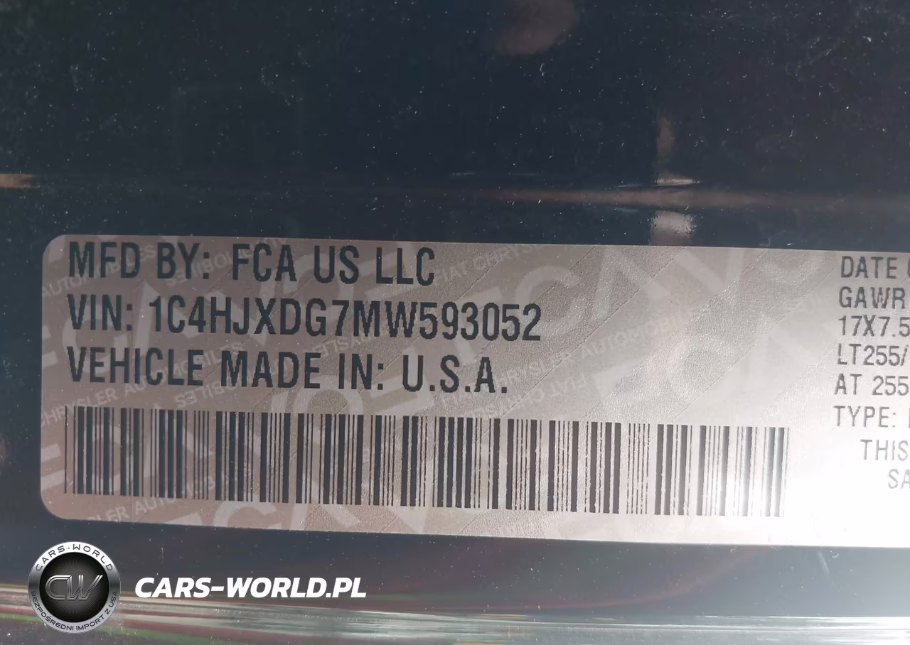 2021 Jeep Wrangler Unlimited Willys Sport 4X4 VIN:1C4HJXDG7MW593052 - 9