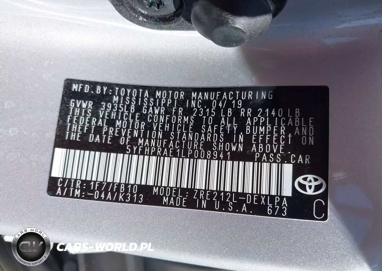 2020 Toyota Corolla Le VIN:5YFHPRAE1LP008941 - 9