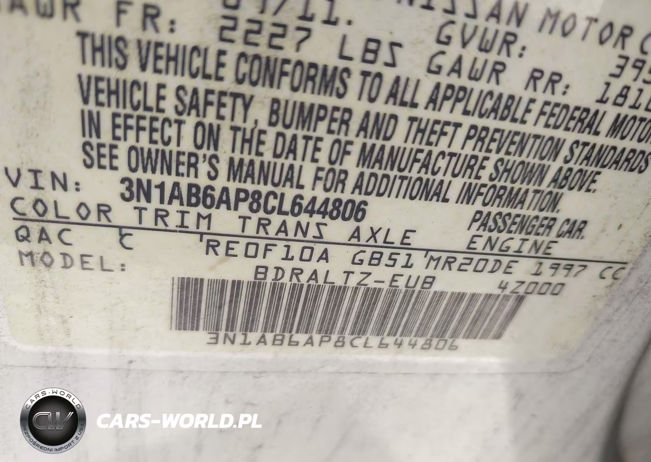 2012 Nissan Sentra 2.0 S VIN:3N1AB6AP8CL644806 - 9