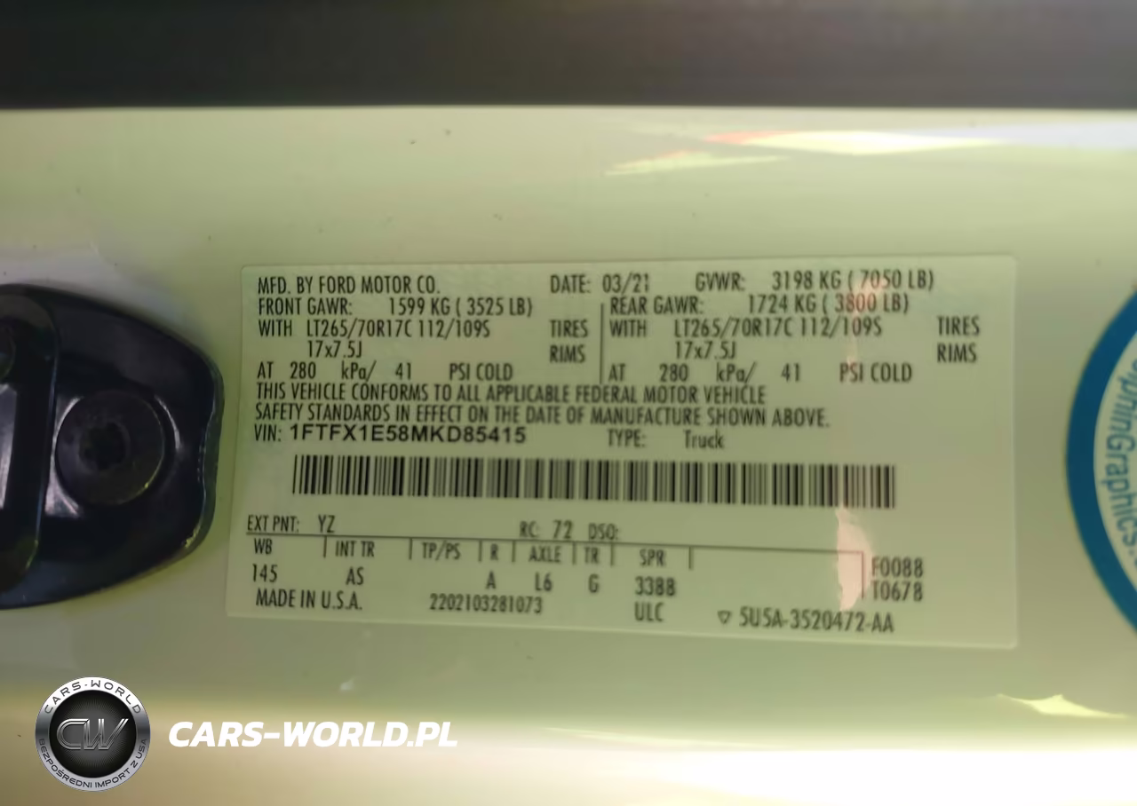 2021 Ford F-150 Xl VIN:1FTFX1E58MKD85415 - 9
