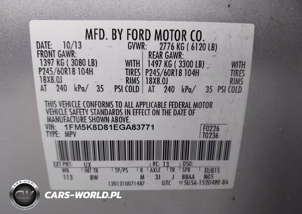 2014 Ford Explorer Xlt VIN:1FM5K8D81EGA83771 - 9