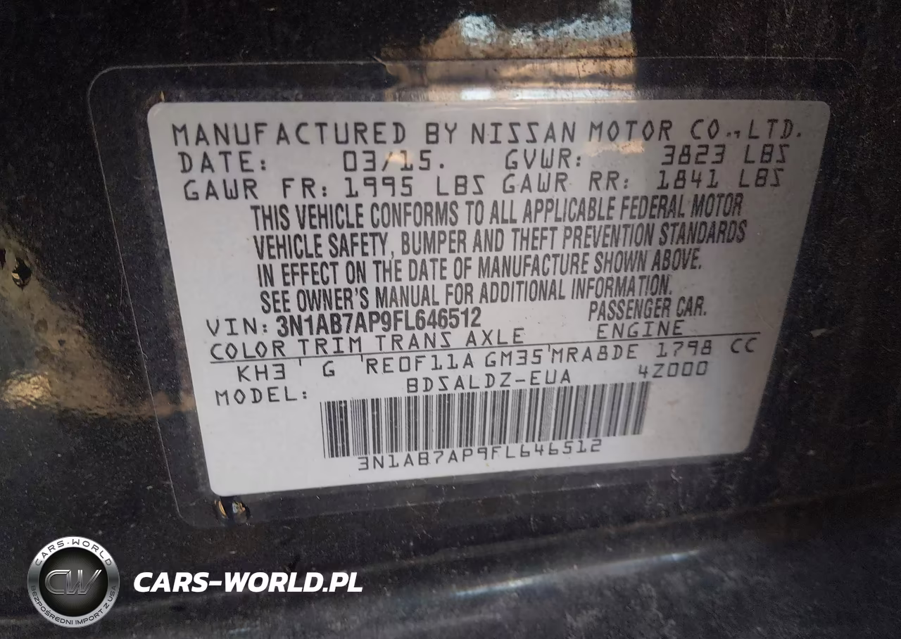 2015 Nissan Sentra Fe+ S-S-Sl-Sr-Sv VIN:3N1AB7AP9FL646512 - 9