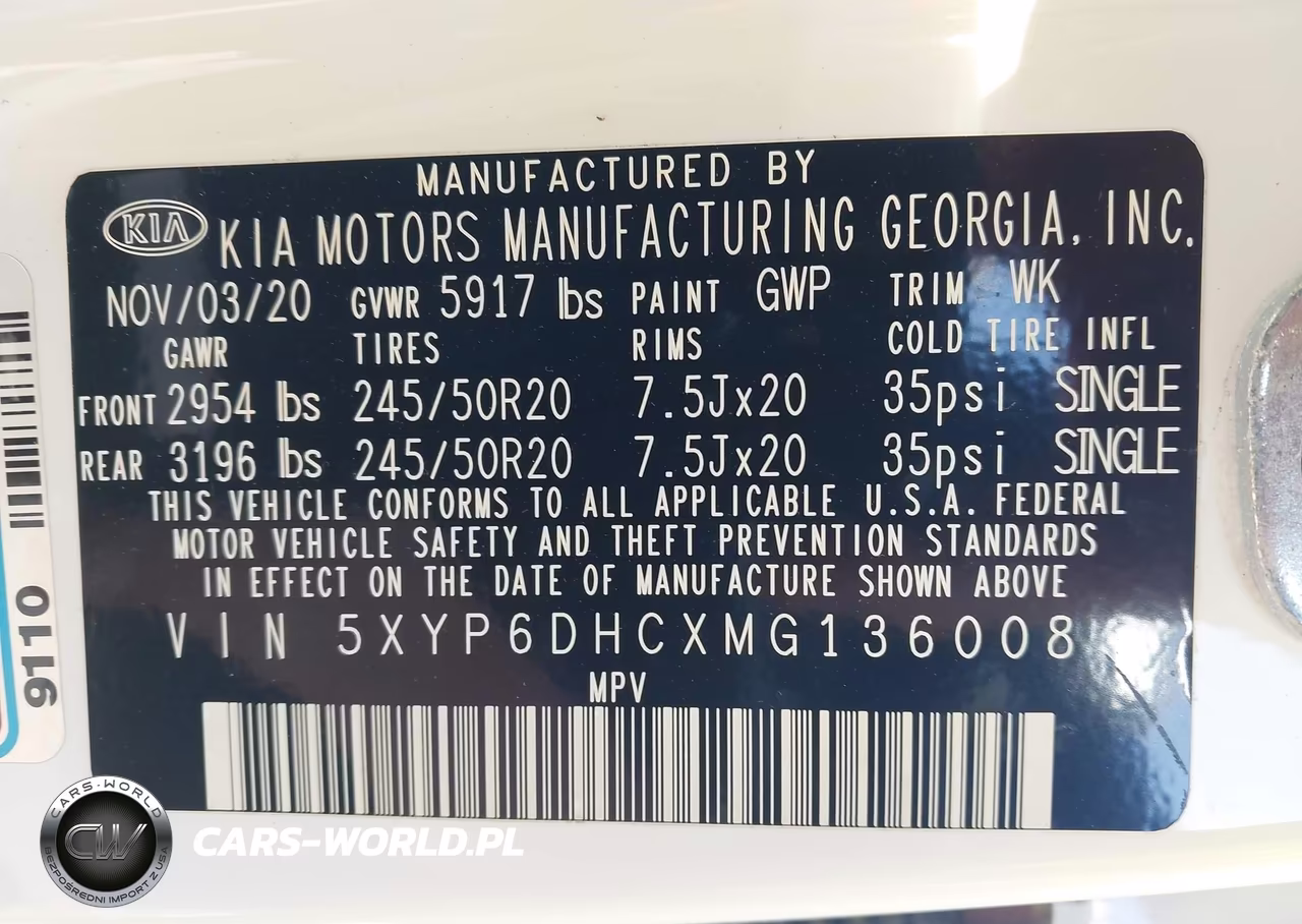 2021 Kia Telluride S VIN:5XYP6DHCXMG136008 - 9