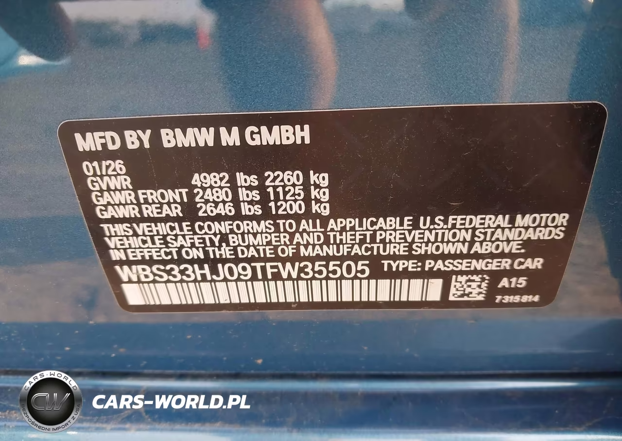 2026 BMW M3 Competition xDrive VIN:WBS33HJ09TFW35505 - 9