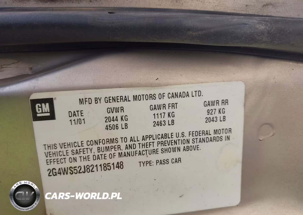 2002 Buick Century Custom VIN:2G4WS52J821185148 - 9