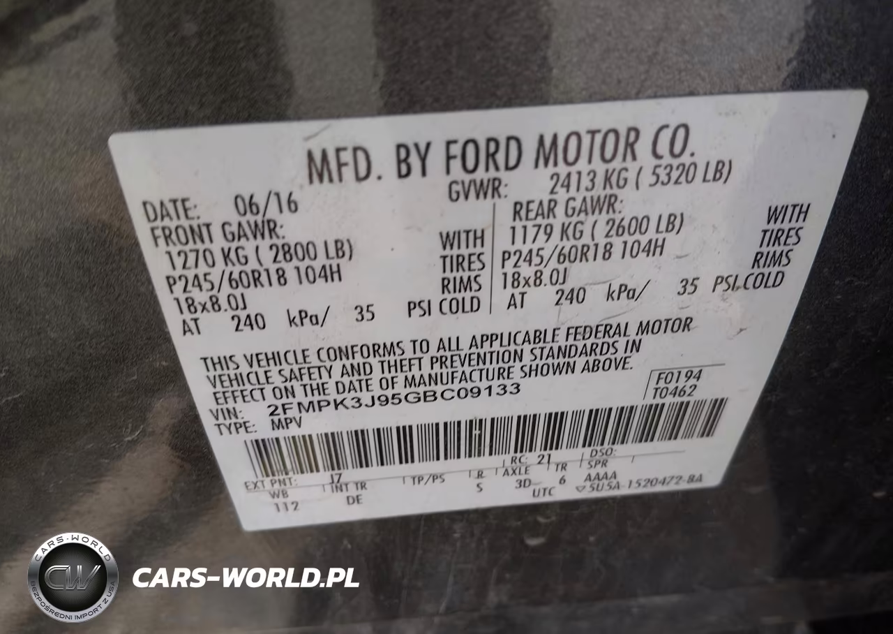 2016 Ford Edge Sel VIN:2FMPK3J95GBC09133 - 9