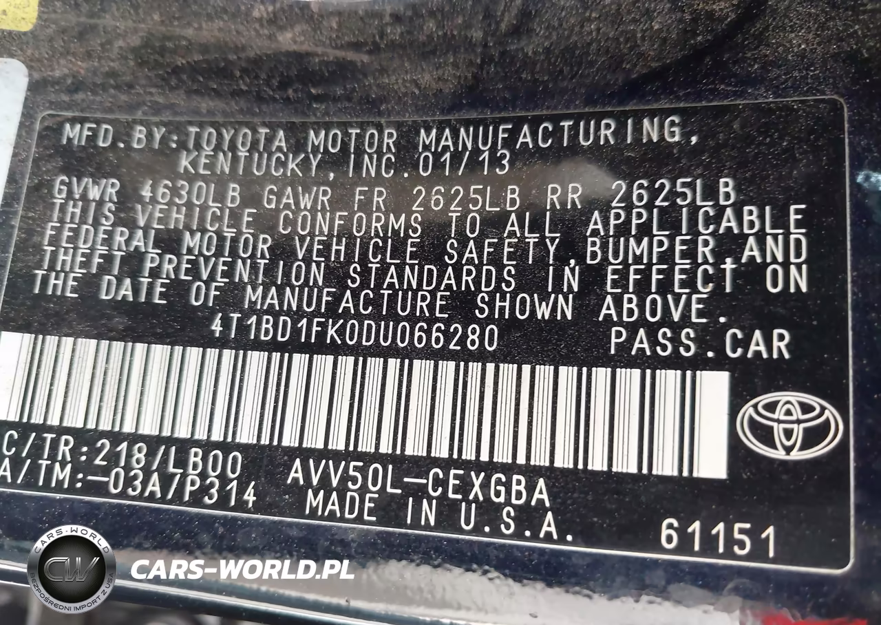 2013 Toyota Camry Hybrid Xle VIN:4T1BD1FK0DU066280 - 9