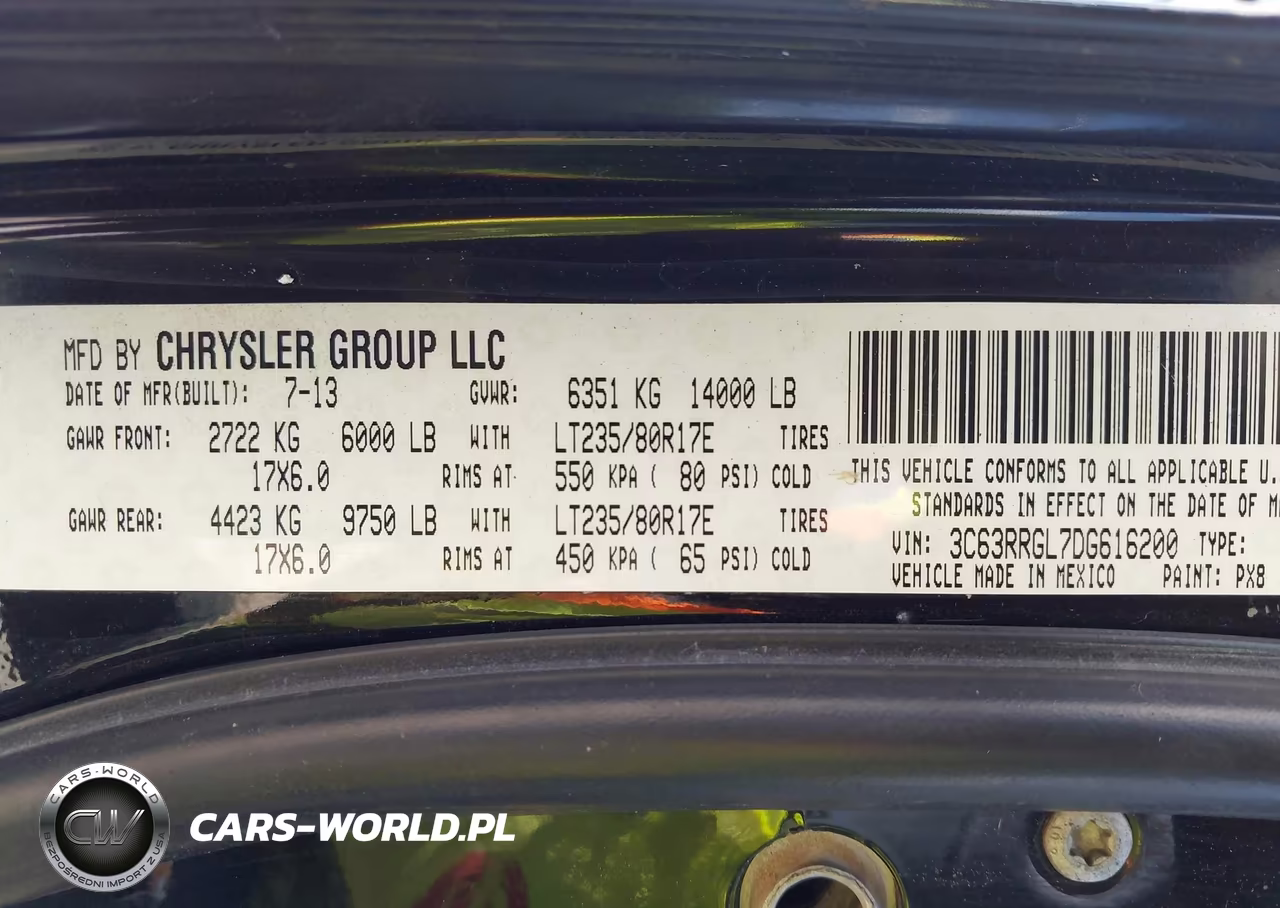 2013 Ram 3500 Tradesman VIN:3C63RRGL7DG616200 - 8