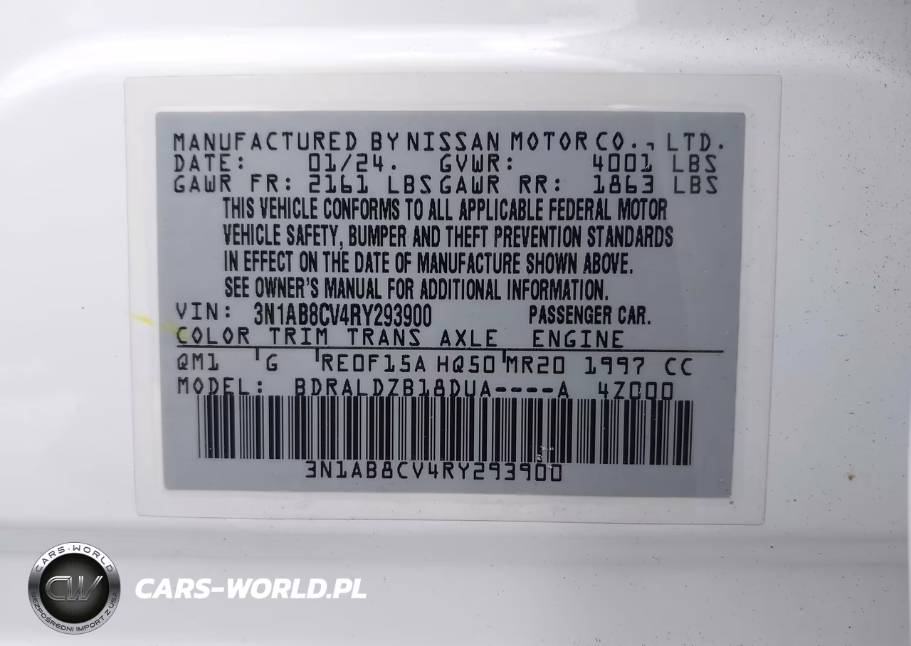 2024 Nissan Sentra Sv Xtronic Cvt VIN:3N1AB8CV4RY293900 - 9