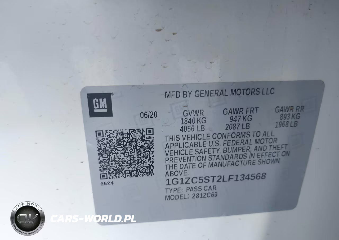 2020 Chevrolet Malibu Fwd 1Fl VIN:1G1ZC5ST2LF134568 - 9