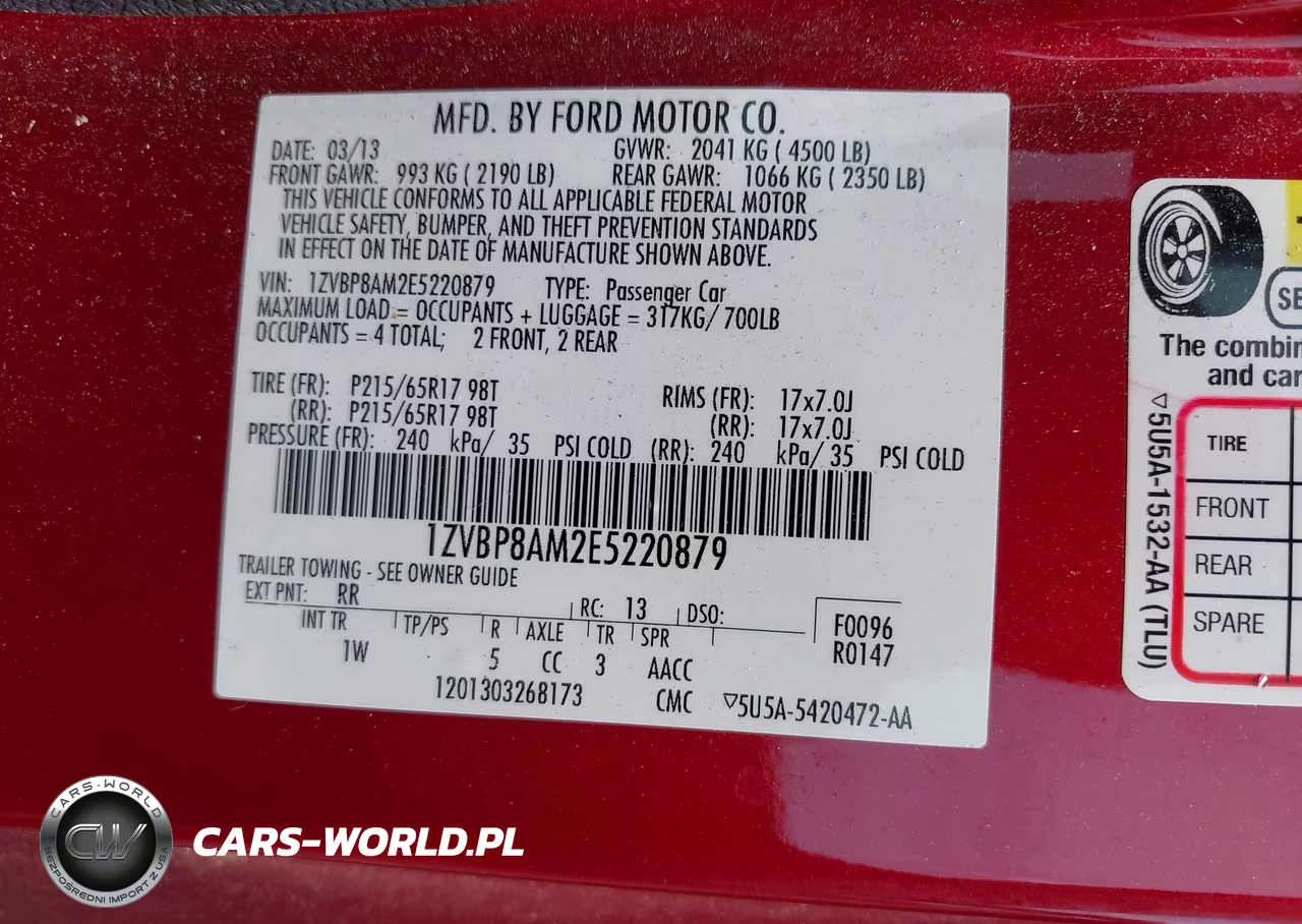 2014 Ford Mustang V6 VIN:1ZVBP8AM2E5220879 - 9
