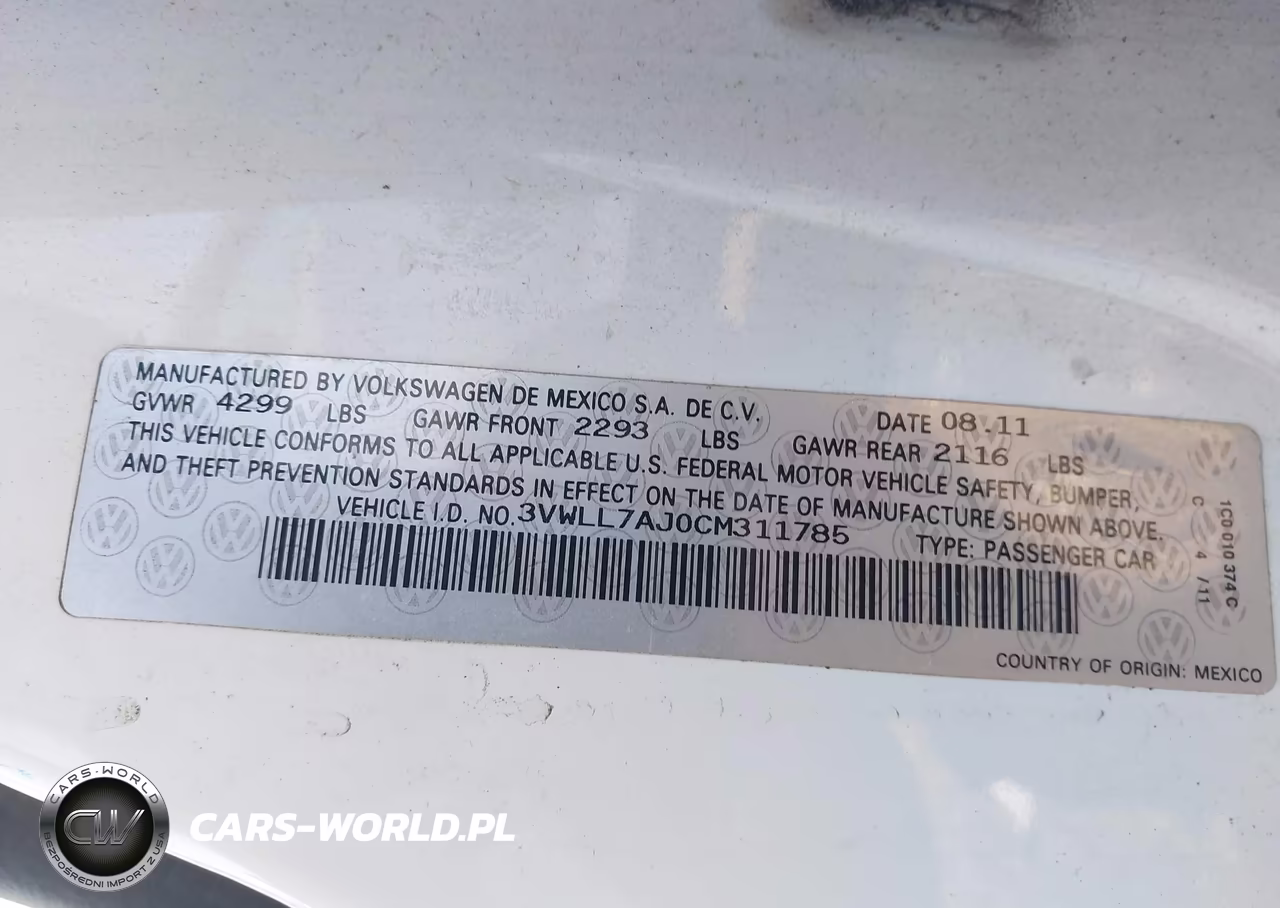 2012 Volkswagen Jetta Tdi VIN:3VWLL7AJ0CM311785 - 9