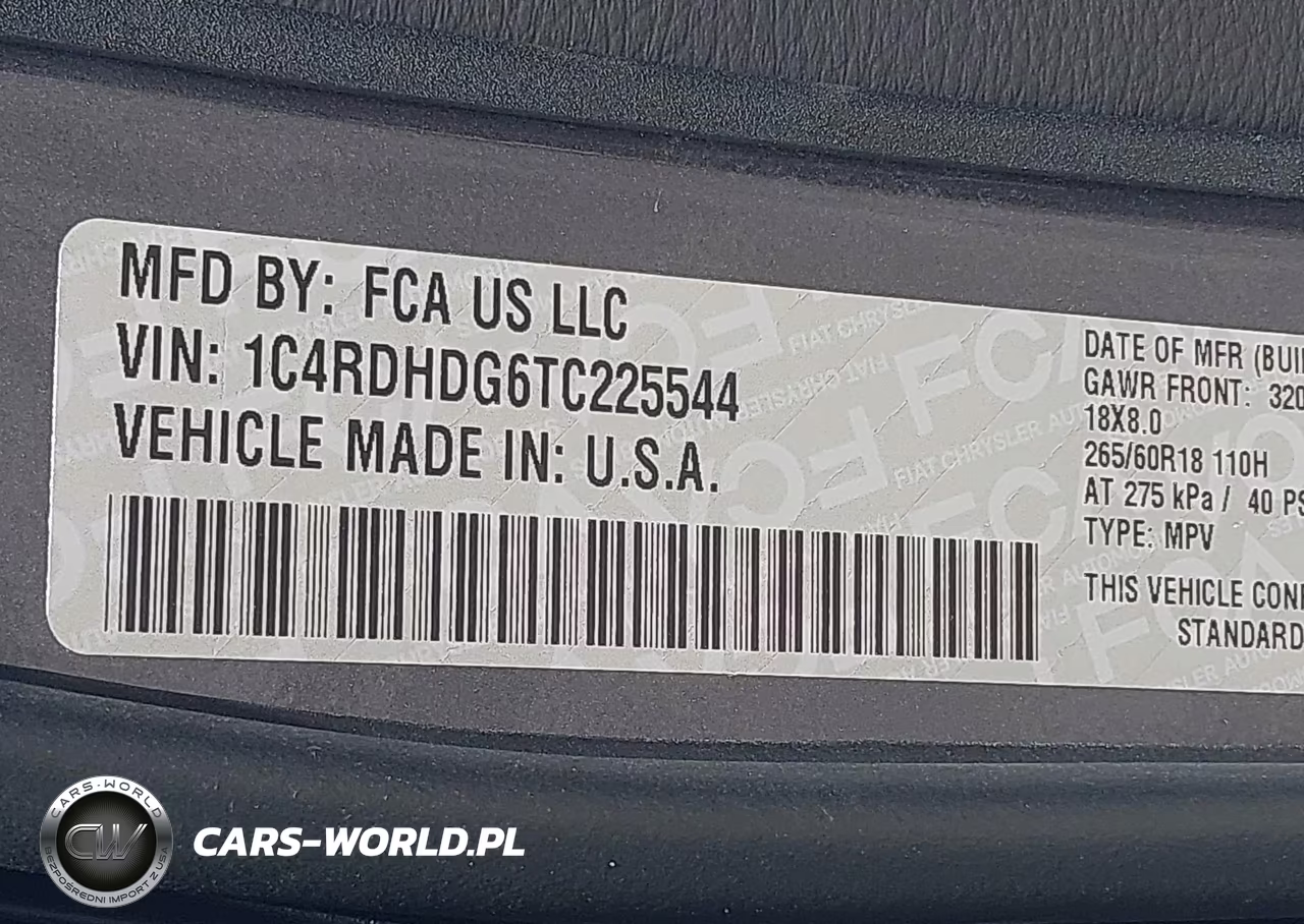 2026 Dodge Durango Gt Rwd VIN:1C4RDHDG6TC225544 - 9