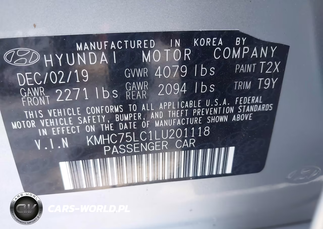 2020 Hyundai Ioniq Hybrid Se VIN:KMHC75LC1LU201118 - 9