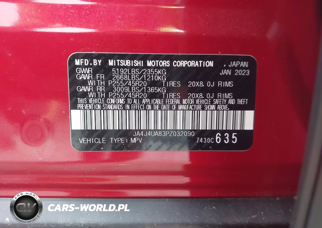 2023 Mitsubishi Outlander Ralliart S-Awc-Se 2.5 S-Awc-Se Black Edition S-Awc-Se Special Editiont S-Awc VIN:JA4J4UA83PZ032090 - 9