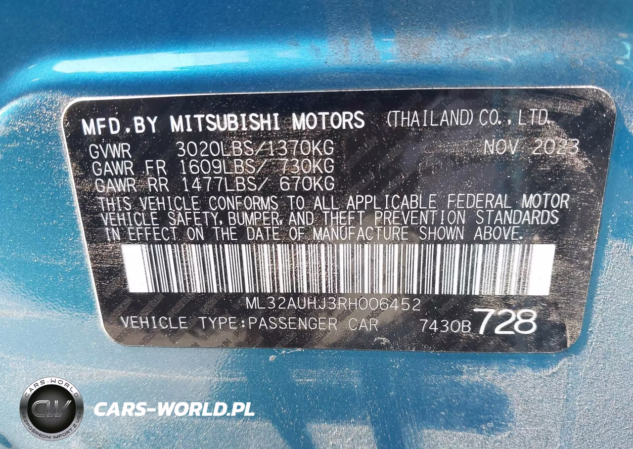 2024 Mitsubishi Mirage Es VIN:ML32AUHJ3RH006452 - 9