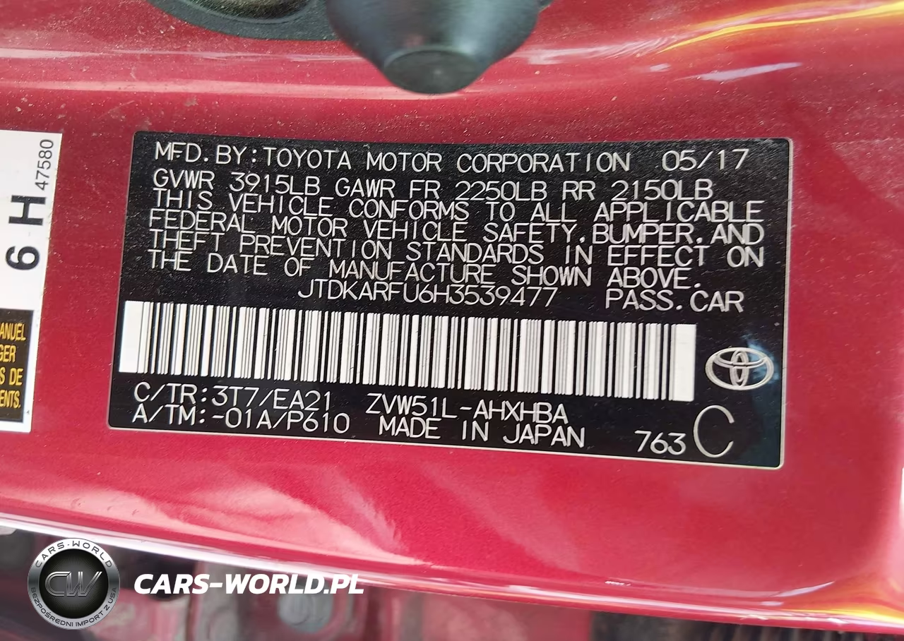 2017 Toyota Prius VIN:JTDKARFU6H3539477 - 9