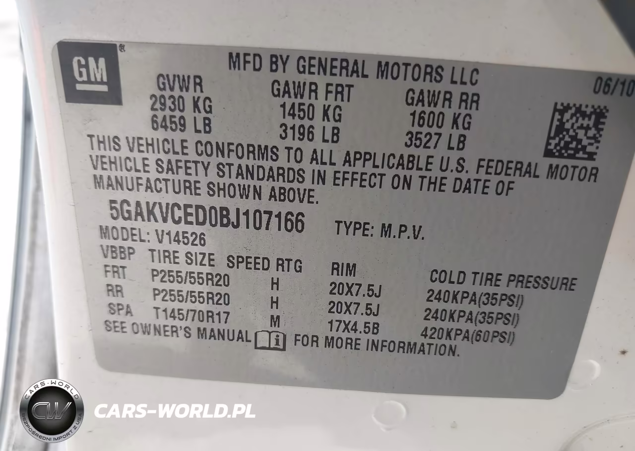 2011 Buick Enclave 2Xl VIN:5GAKVCED0BJ107166 - 9