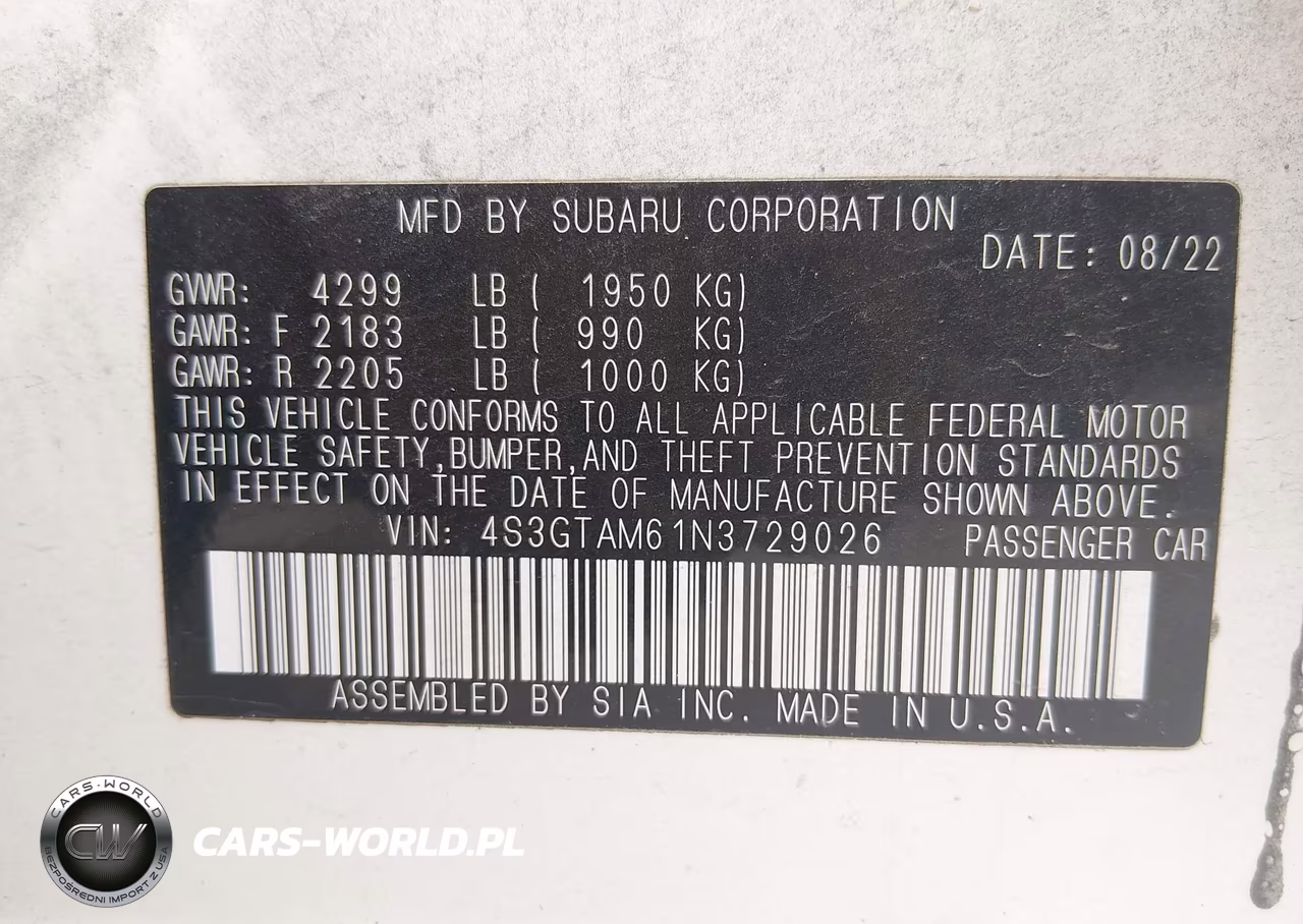 2022 Subaru Impreza Sport 5-Door VIN:4S3GTAM61N3729026 - 9
