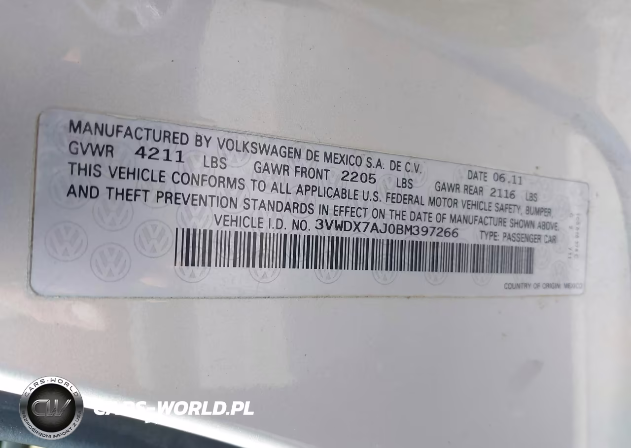 2011 Volkswagen Jetta 2.5L Se VIN:3VWDX7AJ0BM397266 - 9