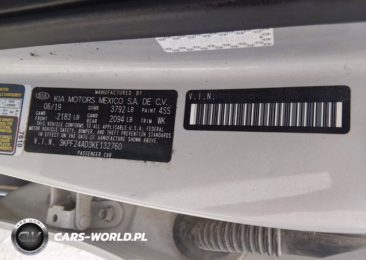 2019 Kia Forte Lxs VIN:3KPF24AD3KE132760 - 8