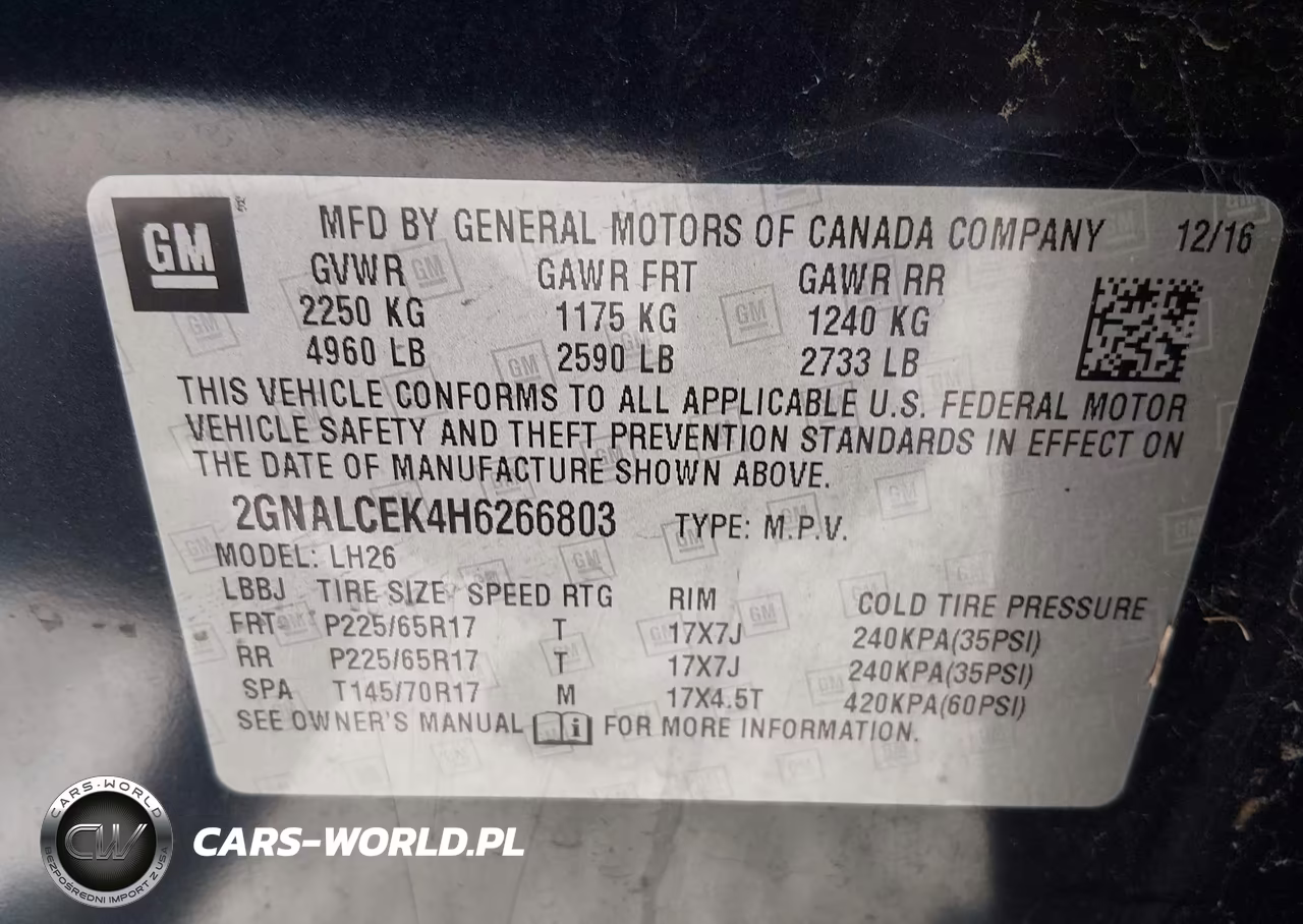 2017 Chevrolet Equinox Lt VIN:2GNALCEK4H6266803 - 9