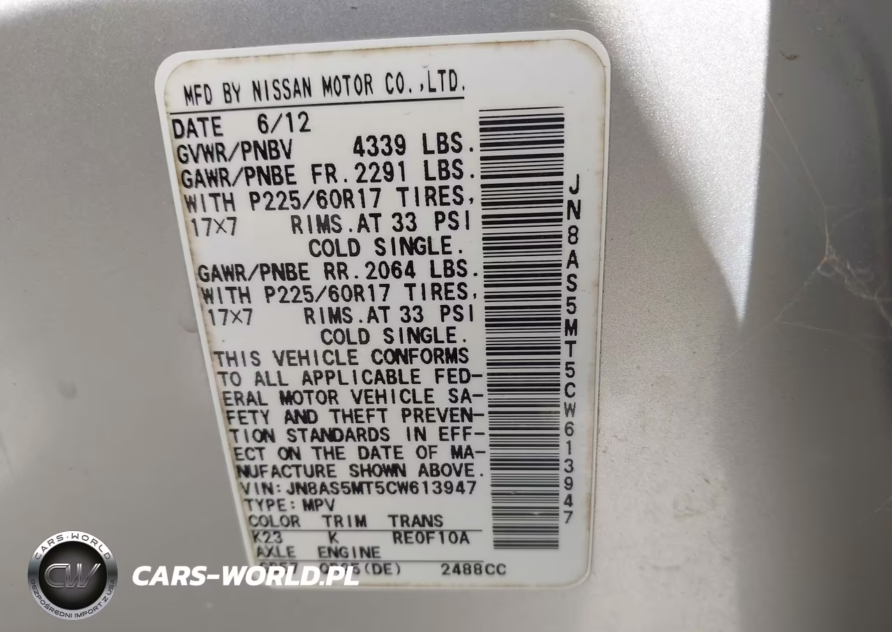 2012 Nissan Rogue Sv VIN:JN8AS5MT5CW613947 - 9
