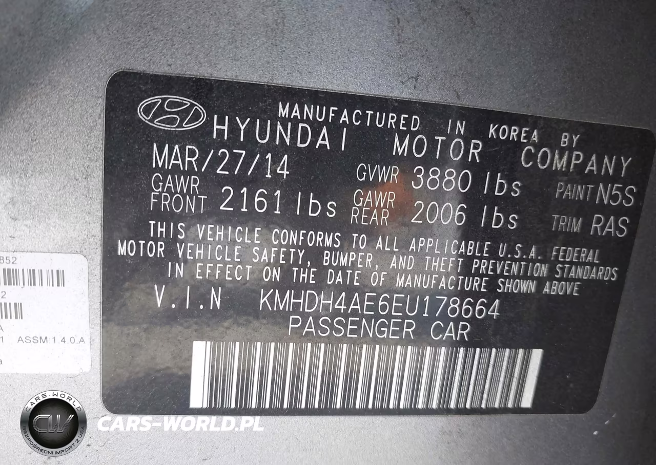 2014 Hyundai Elantra Se VIN:KMHDH4AE6EU178664 - 9