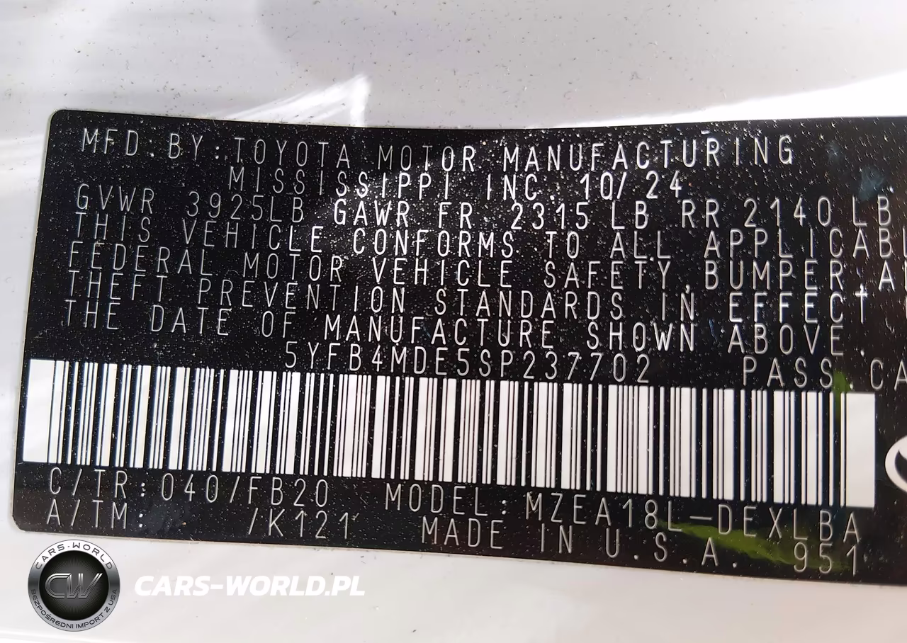 2025 Toyota Corolla Le VIN:5YFB4MDE5SP237702 - 9