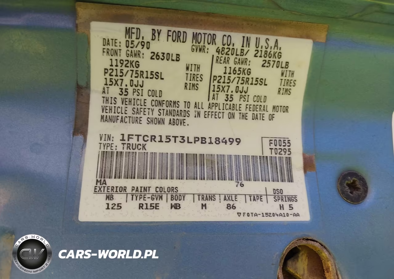 1990 Ford Ranger Super Cab VIN:1FTCR15T3LPB18499 - 9