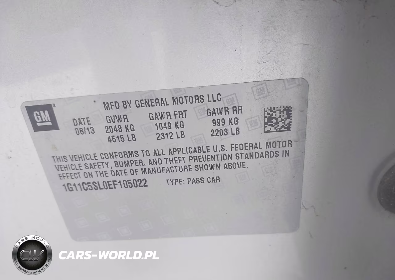 2014 Chevrolet Malibu 1Lt VIN:1G11C5SL0EF105022 - 9