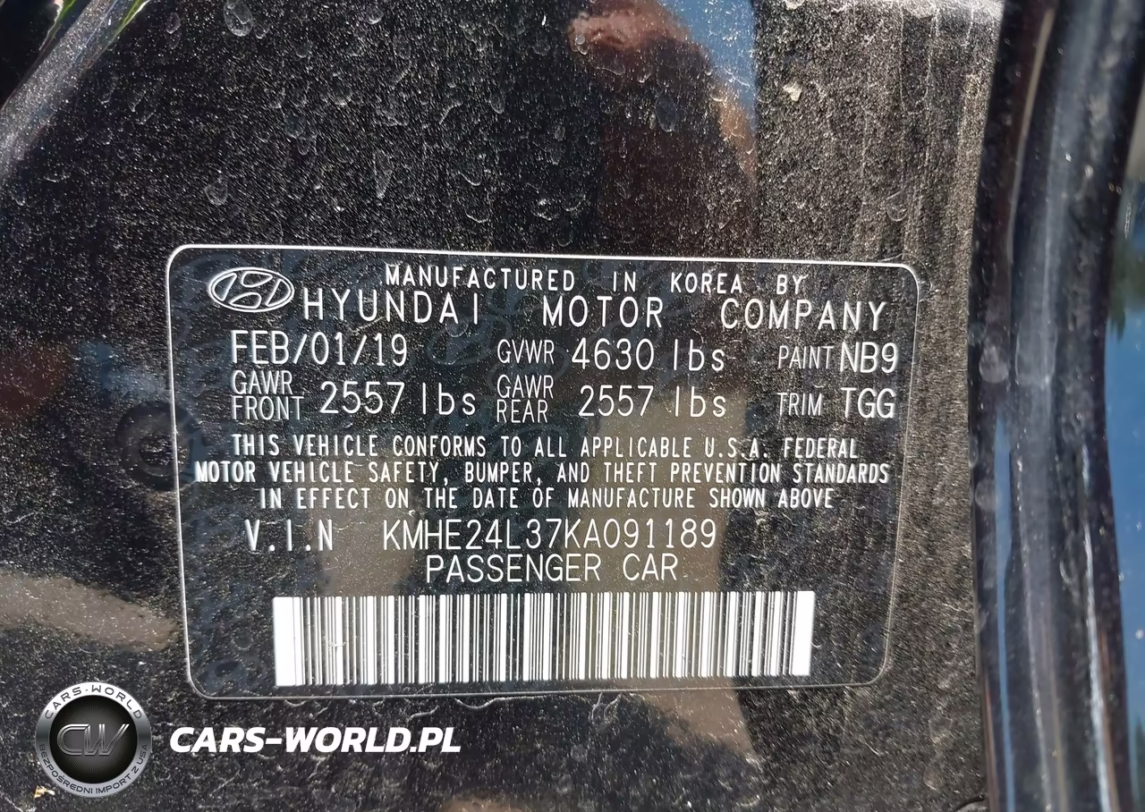 2019 Hyundai Sonata Hybrid Se VIN:KMHE24L37KA091189 - 9