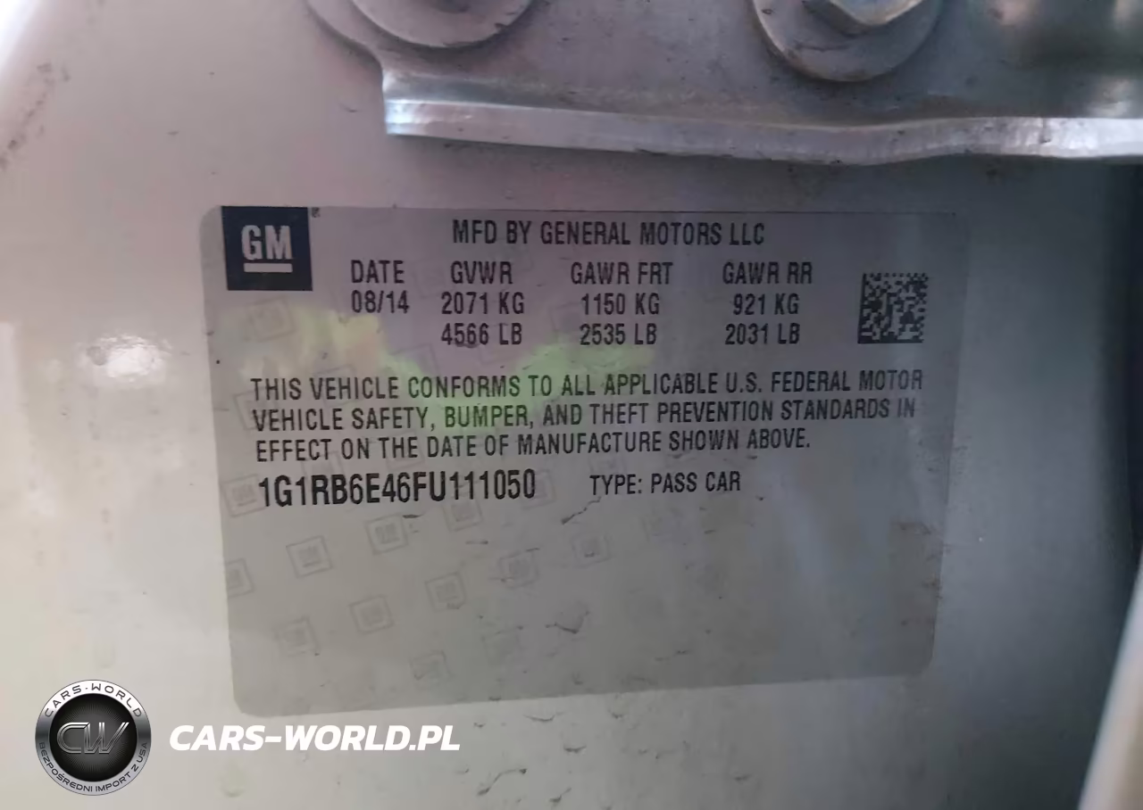 2015 Chevrolet Volt VIN:1G1RB6E46FU111050 - 9