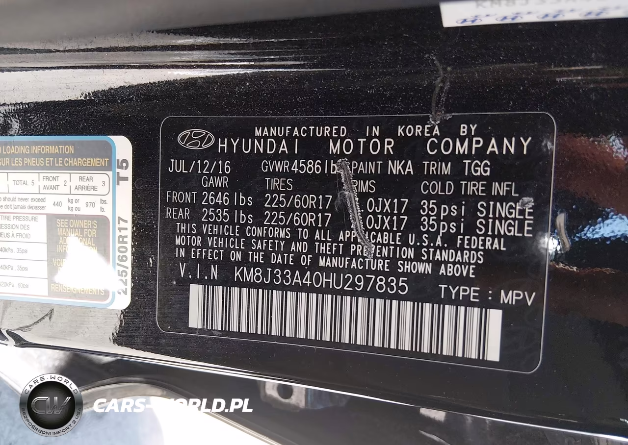 2017 Hyundai Tucson Se VIN:KM8J33A40HU297835 - 9