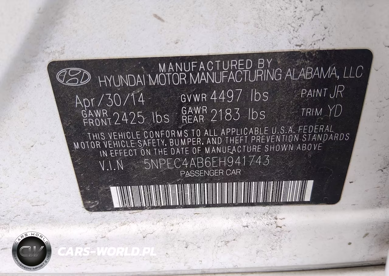 2014 Hyundai Sonata Limited 2.0T VIN:5NPEC4AB6EH941743 - 9