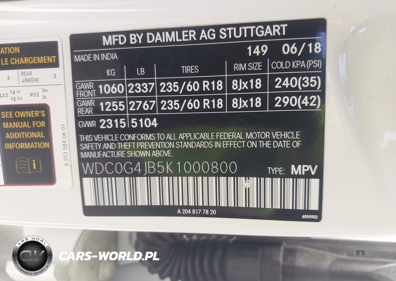 2019 Mercedes-Benz Glc 300 VIN:WDC0G4JB5K1000800 - 9