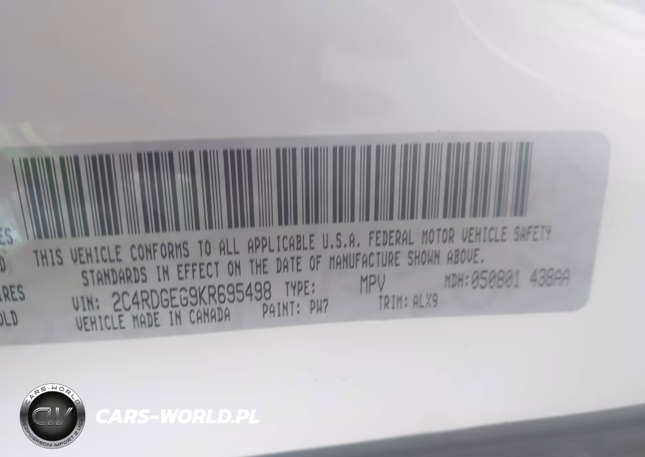 2019 Dodge Grand Caravan Gt VIN:2C4RDGEG9KR695498 - 9