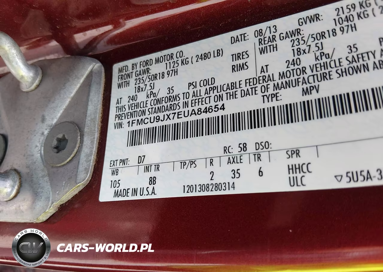 2014 Ford Escape Titanium VIN:1FMCU9JX7EUA84654 - 9
