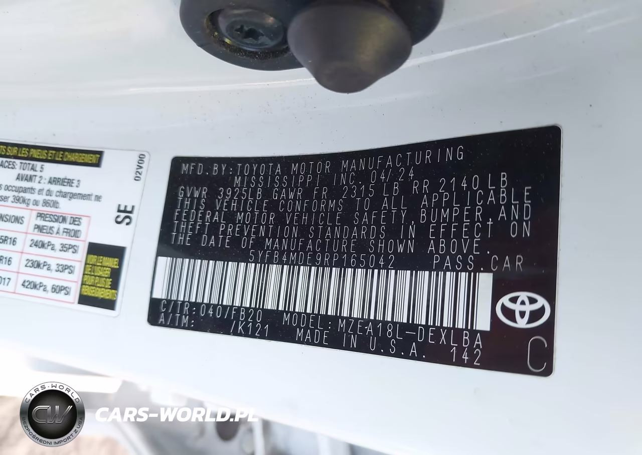 2024 Toyota Corolla Le VIN:5YFB4MDE9RP165042 - 9