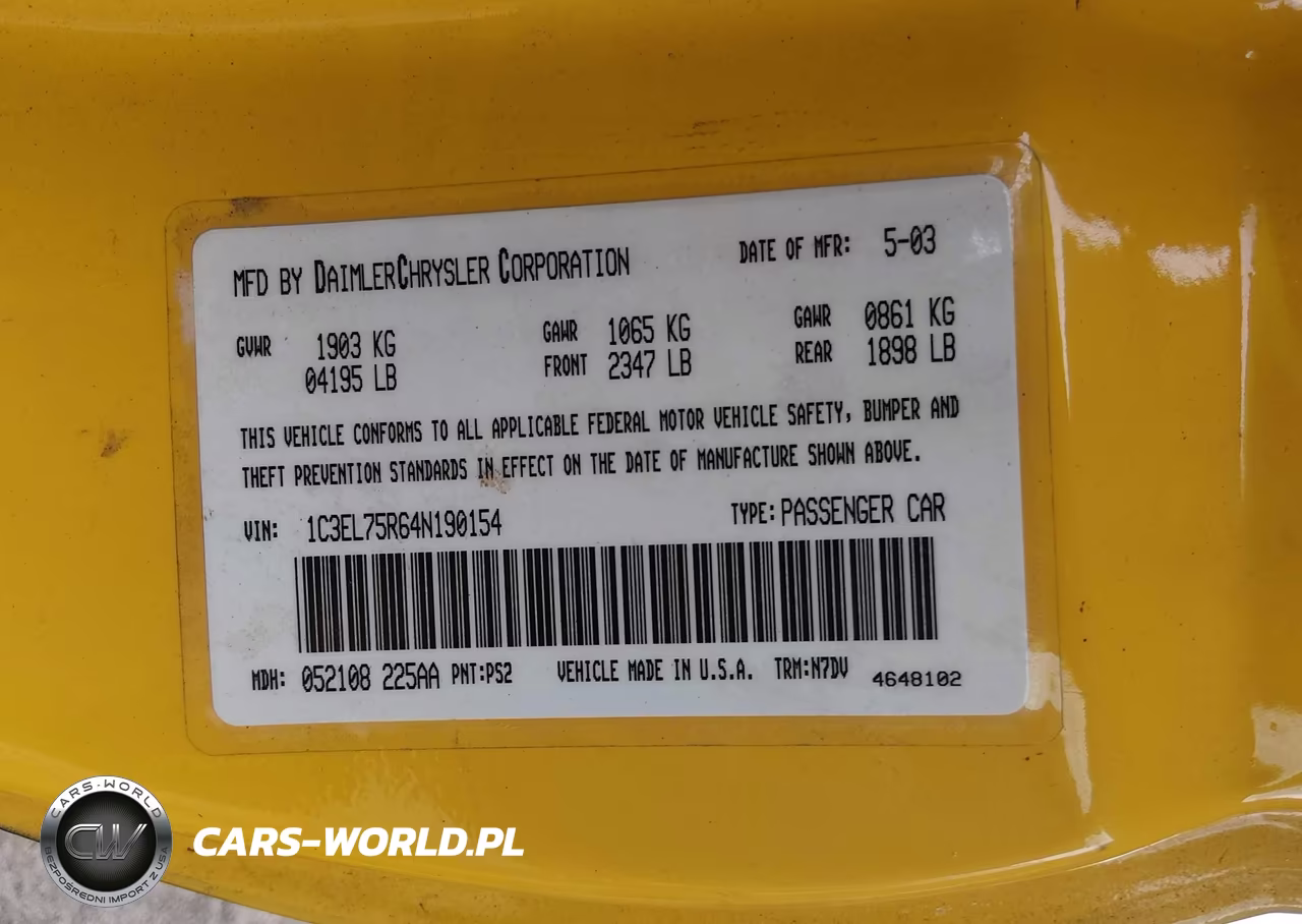 2004 Chrysler Sebring Gtc VIN:1C3EL75R64N190154 - 9