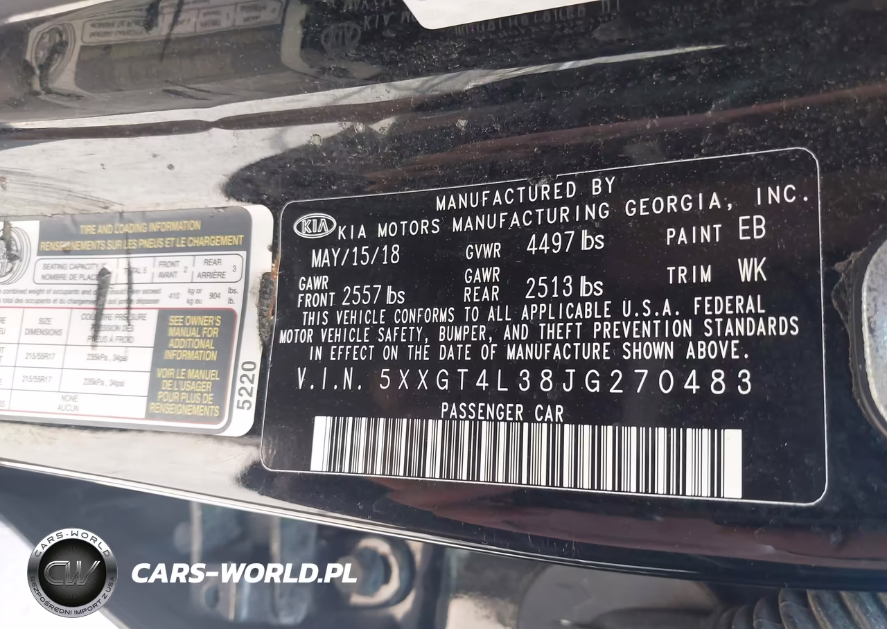 2018 Kia Optima Lx VIN:5XXGT4L38JG270483 - 9