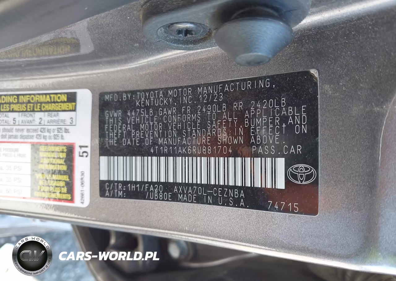 2024 Toyota Camry Le VIN:4T1R11AK6RU881704 - 9