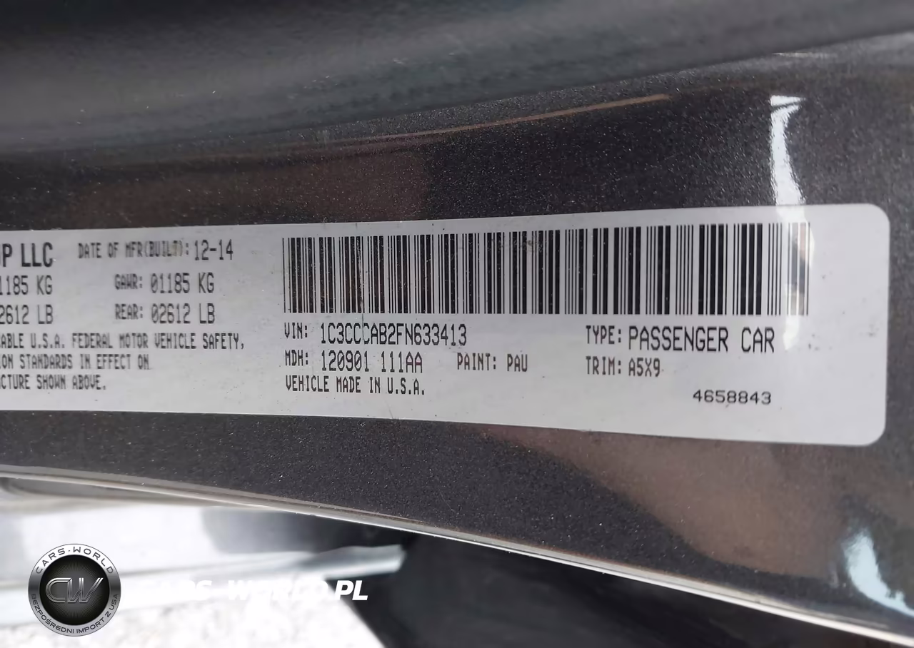 2015 Chrysler 200 Limited VIN:1C3CCCAB2FN633413 - 9