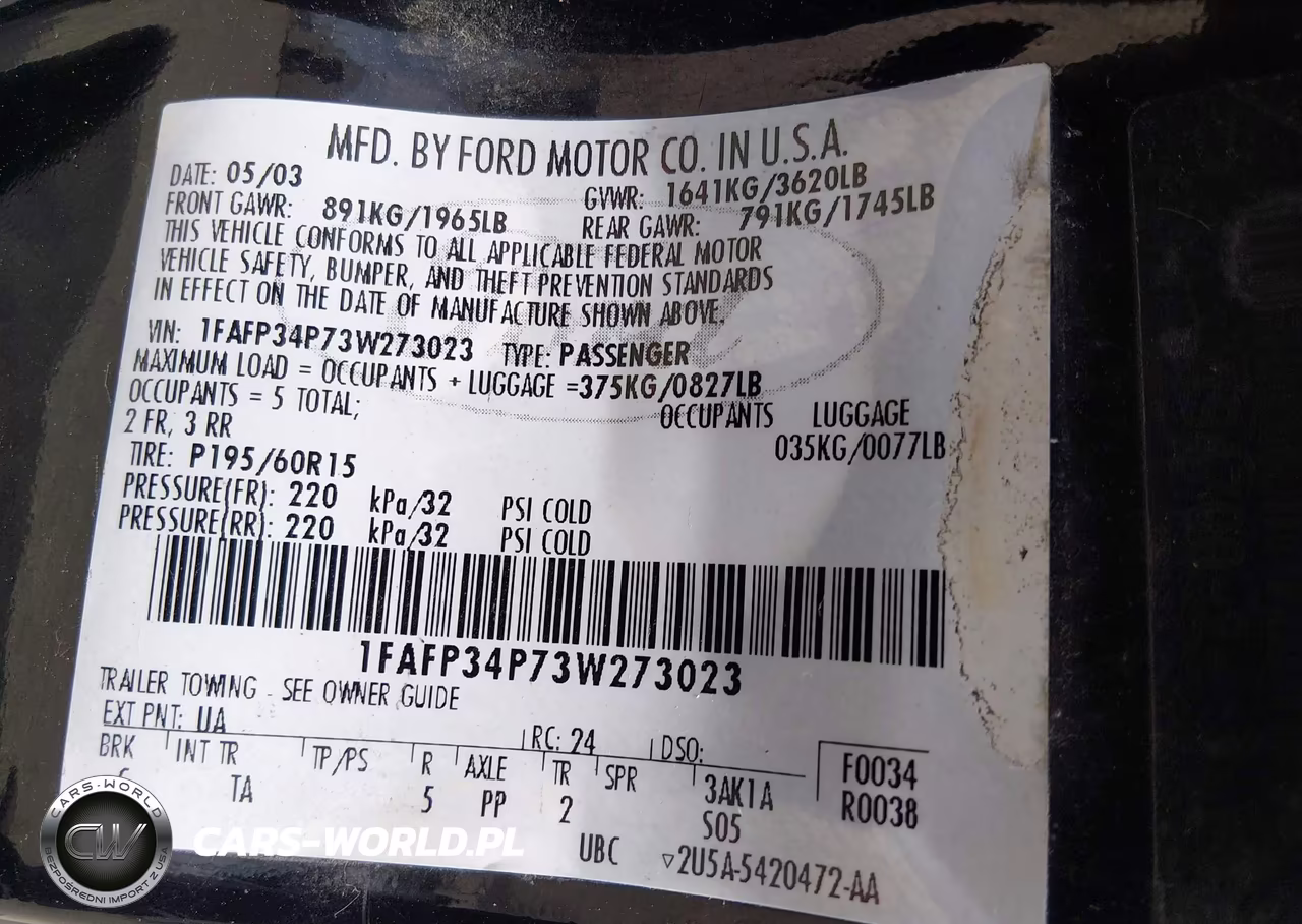 2003 Ford Focus Se VIN:1FAFP34P73W273023 - 9