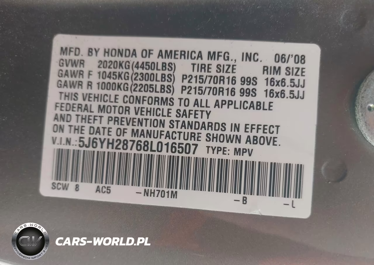 2008 Honda Element Ex VIN:5J6YH28768L016507 - 9